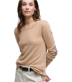 MAGLIONCINO GIROCOLLO KENDLE CREW KNIT BEIGE